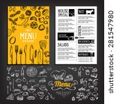 cafe menu restaurant brochure.... | Shutterstock .eps vector #281547980