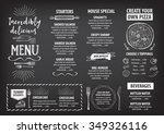vector restaurant brochure ... | Shutterstock .eps vector #349326116