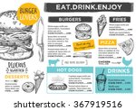 restaurant brochure vector ... | Shutterstock .eps vector #367919516