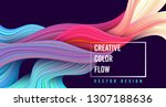 modern colorful flow poster.... | Shutterstock .eps vector #1307188636