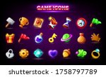 mobile game icons set. gui... | Shutterstock .eps vector #1758797789
