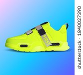 realistic sport running shoe... | Shutterstock .eps vector #1840027390
