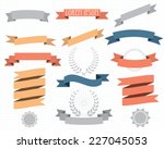 retro design elements with... | Shutterstock .eps vector #227045053
