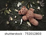 Lost Teddy Bear Laying On The...