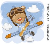 Cute Cartoon Teddy Bear Is...