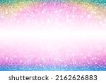 Small photo of Rainbow color glitter sparkle confetti background for happy birthday party invite card, princess little girl pink banner, girly unicorn pony kid baby sequin border frame or children mermaid invitation