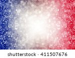 Abstract patriotic red white and blue glitter sparkle burst background