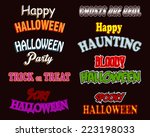 hallowen text styles   use... | Shutterstock .eps vector #223198033