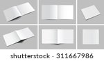 set of blank magazine  album or ... | Shutterstock .eps vector #311667986