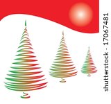 stylized christmas trees with... | Shutterstock . vector #17067481