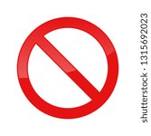 vector glossy stop or forbidden ... | Shutterstock .eps vector #1315692023