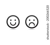Happy And Sad Smiley Icon