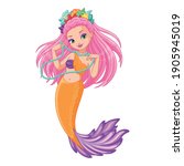 beautiful mermaid fashionista... | Shutterstock .eps vector #1905945019