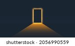 dark room  half light  door... | Shutterstock .eps vector #2056990559