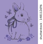 Cute Vintage Bunny And...