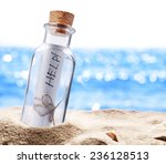 Bottle With A Message For Help. ...
