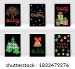 set of christmas and happy new... | Shutterstock . vector #1832479276