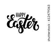 happy easter hand drawn... | Shutterstock .eps vector #612479363