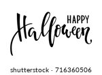happy halloween. hand drawn... | Shutterstock .eps vector #716360506