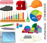large set of school items on... | Shutterstock .eps vector #1738484243
