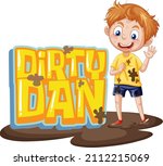 dirty dan logo text design with ... | Shutterstock .eps vector #2112215069