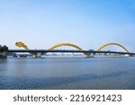 Small photo of Da Nang city, Vietnam ,10 SEP 2020 :Dragon Bridge,famous bridge in Da Nang city,Dragon Bridge is the highly recommend landmark of Da Nang City, Vietnam.