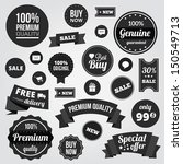 black and white vector labels... | Shutterstock .eps vector #150549713