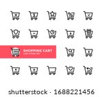 shopping cart vector line icons.... | Shutterstock .eps vector #1688221456