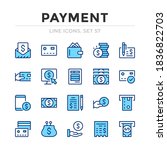 payment vector line icons set.... | Shutterstock .eps vector #1836822703