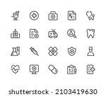 healthcare line icons. medical  ... | Shutterstock .eps vector #2103419630