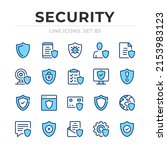 security vector line icons set. ... | Shutterstock .eps vector #2153983123