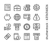 Money And Finance Line Icons...