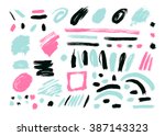 grunge brush stroke . vector... | Shutterstock .eps vector #387143323