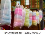 cotton candy in rainbow colours