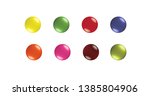 Set Of 8 Colorful Buttons Or...