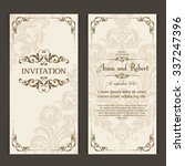 elegant vintage wedding... | Shutterstock .eps vector #337247396