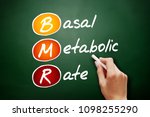 Small photo of BMR - Basal Metabolic Rate acronym, concept on blackboard