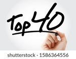 Small photo of Top 40 text with marker, business concept background
