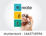 Small photo of CYB - Create Your Brand acronym with marker, business concept background