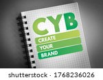 Small photo of CYB - Create Your Brand acronym, business concept background
