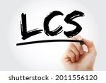 Small photo of LCS - Least Cost Selection acronym with marker, business concept background