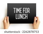 Time for lunch text on card ...