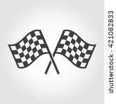 vector checkered flags icons... | Shutterstock .eps vector #421082833