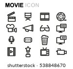 vector line movie set | Shutterstock .eps vector #538848670