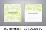set vector green watercolor... | Shutterstock .eps vector #1372030880