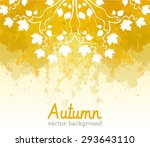 watercolor autumn abstract... | Shutterstock .eps vector #293643110