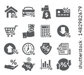 loan and credit icons on white... | Shutterstock .eps vector #1482982679