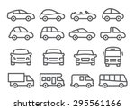 car line icons | Shutterstock .eps vector #295561166