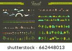 vector set of forest  park and... | Shutterstock .eps vector #662448013