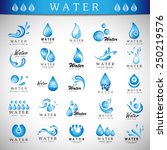 water and drop icons set  ... | Shutterstock .eps vector #250219576